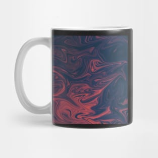 black and Pink Dark Marble Swirl Mug